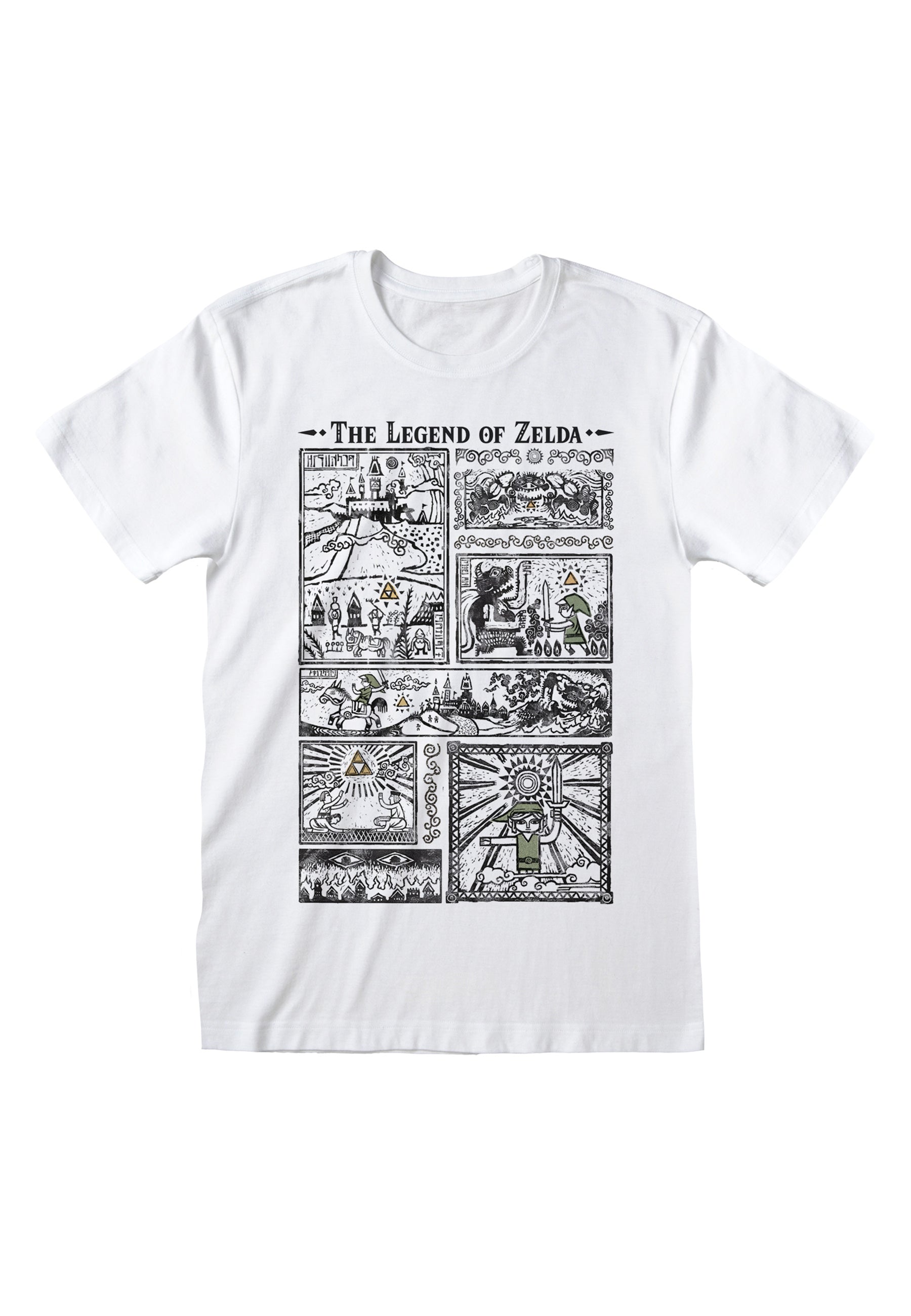 Legenda o Zelde Bíle Tričko (Legend Of Zelda - Drawings T-shirt)