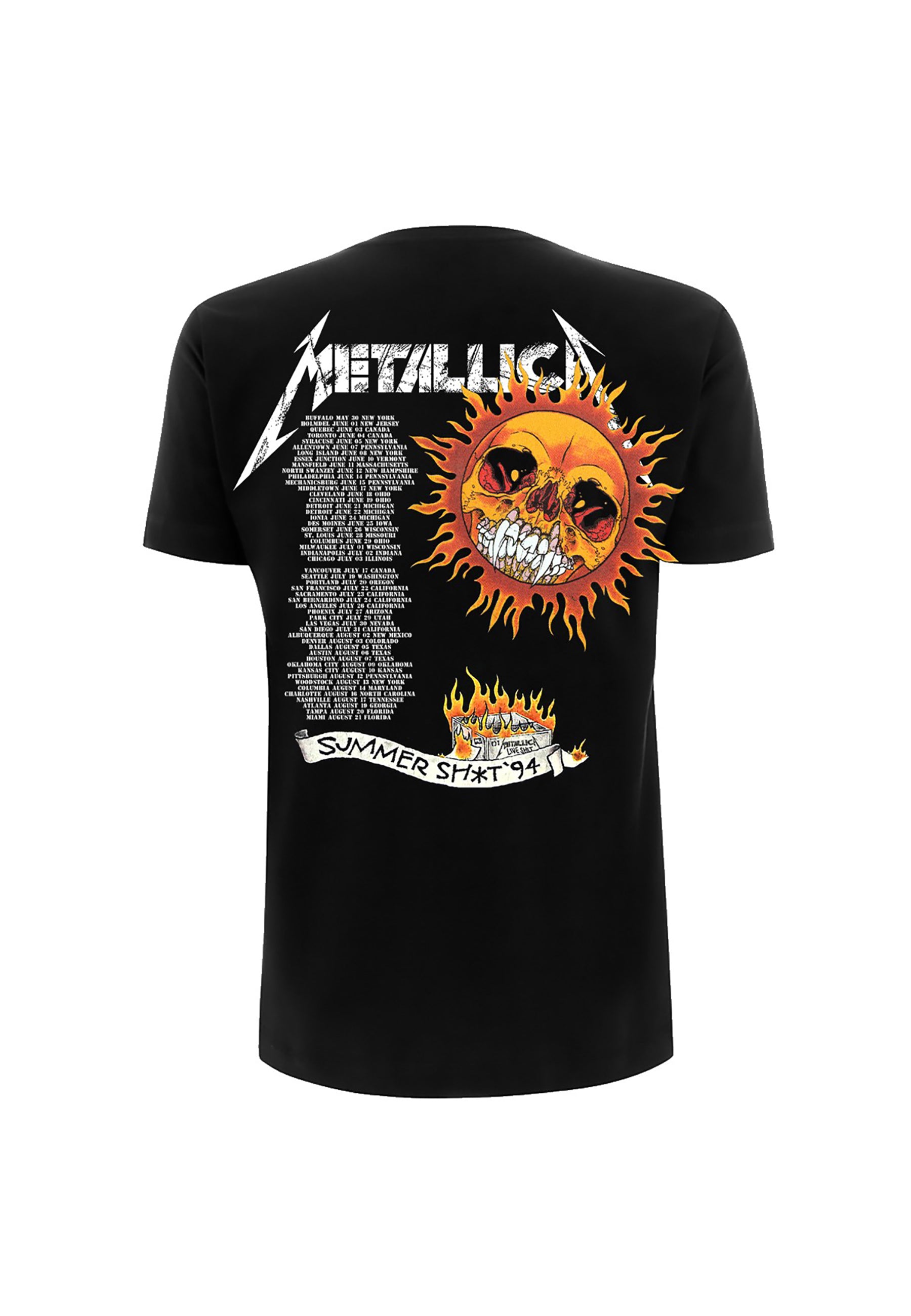 Metallica Tričko (Flaming Skull Tour 94 T-shirt)