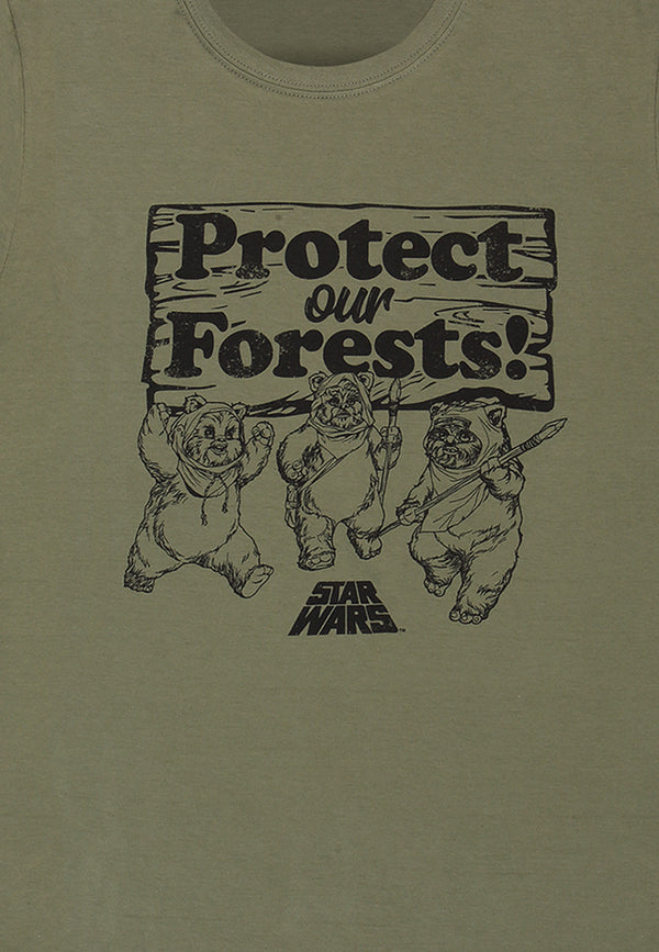 Hvězdné Války Tričko (Star Wars - Protect Our Forests Green T-shirt)