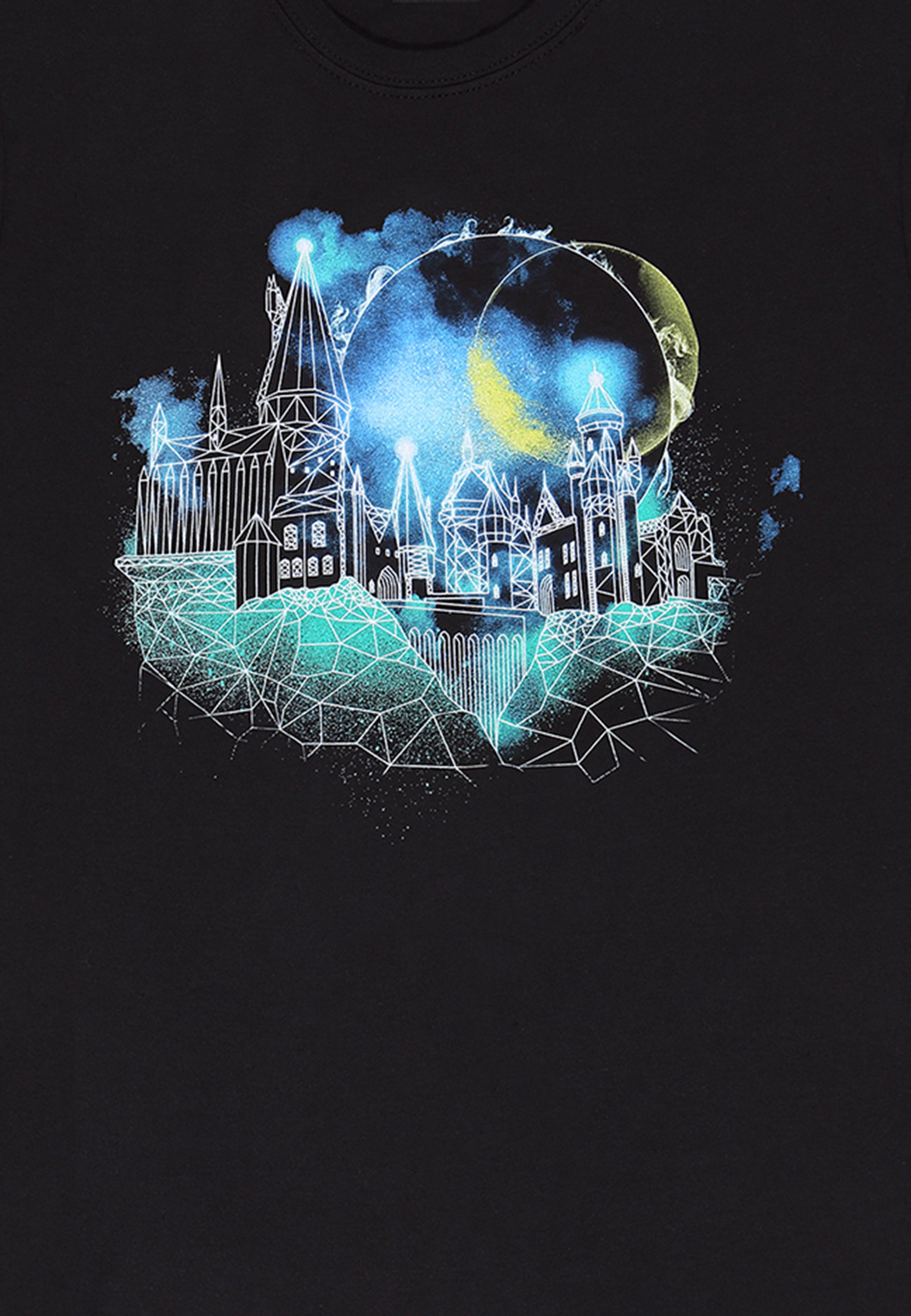 Harry Potter Ochrana Hogwarts Tričko (Wireframe Hogwarts T-shirt)