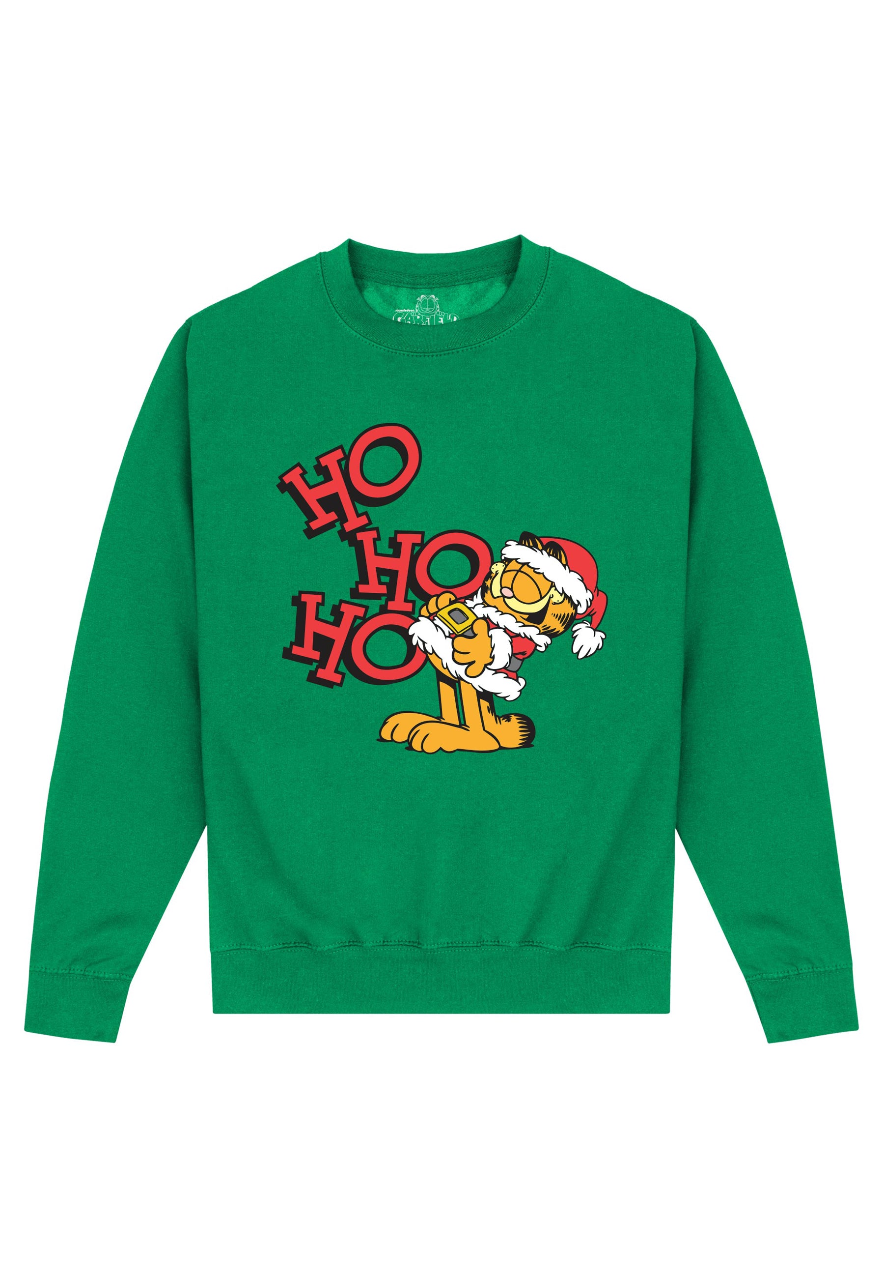 Garfield Vánoční Zelená Mikina (Garfield HO HO HO Sweatshirt)