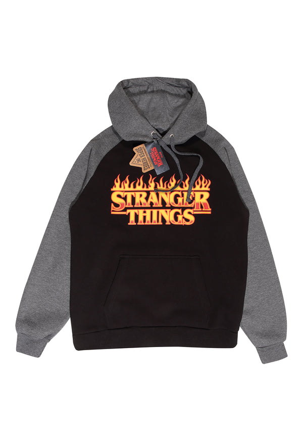 Stranger Things Hořící Logo (Flaming Logo Hoodie)