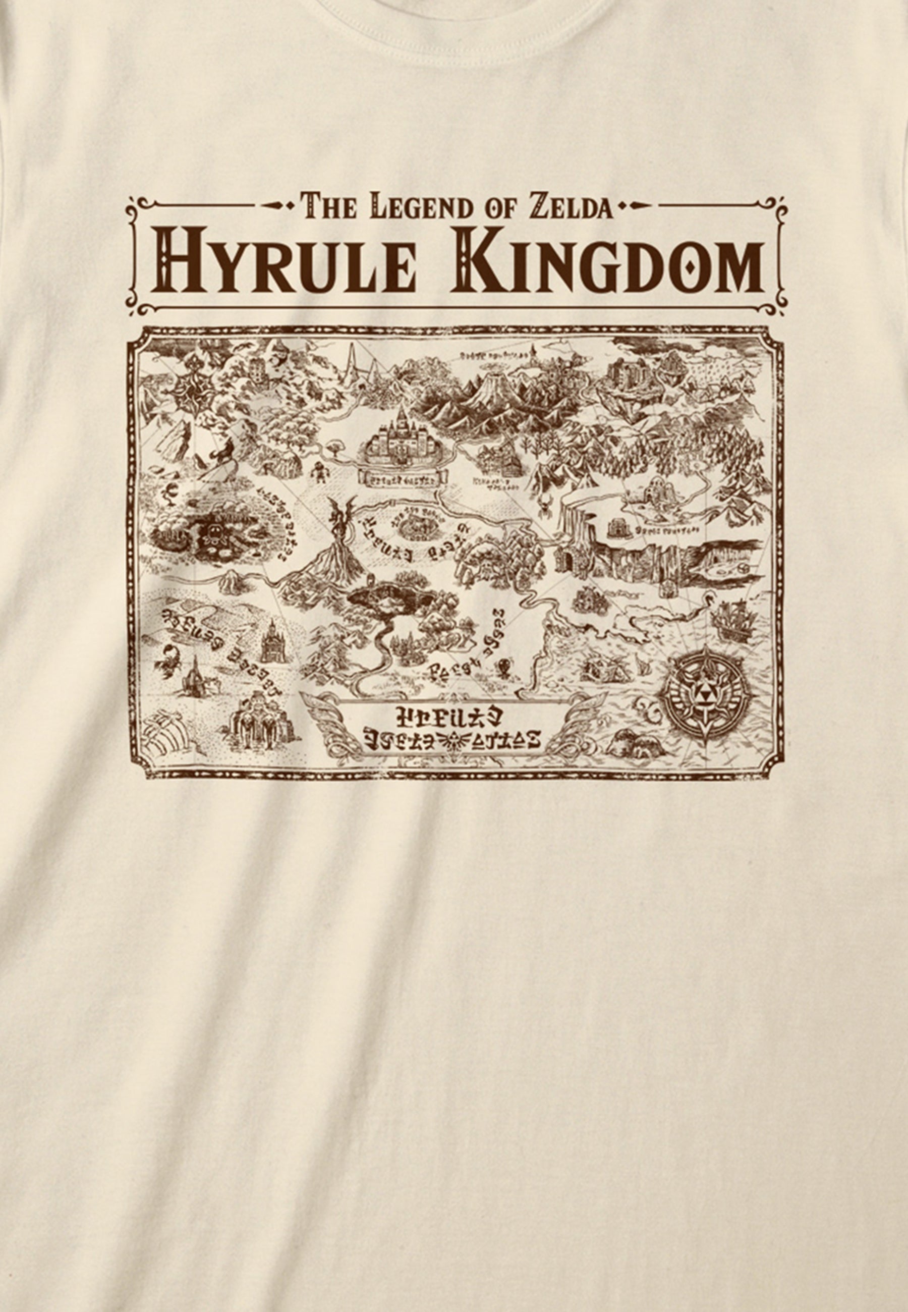 Legend Of Zelda Tričko Unisex (Map of Hyrule)