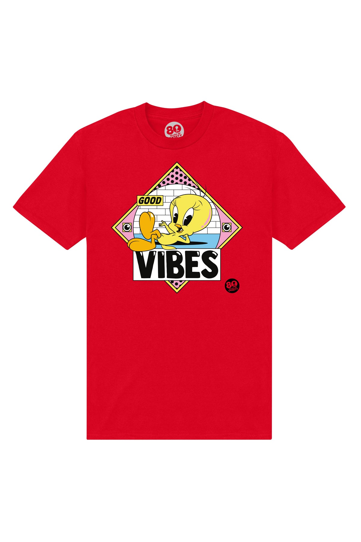 Tweety Červené Triko (Tweety 80th Good Vibes T-shirt)