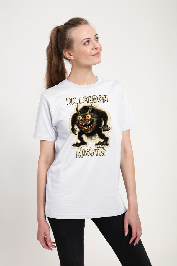 Monster Bílé Triko (RK London - Misfits T-shirt)