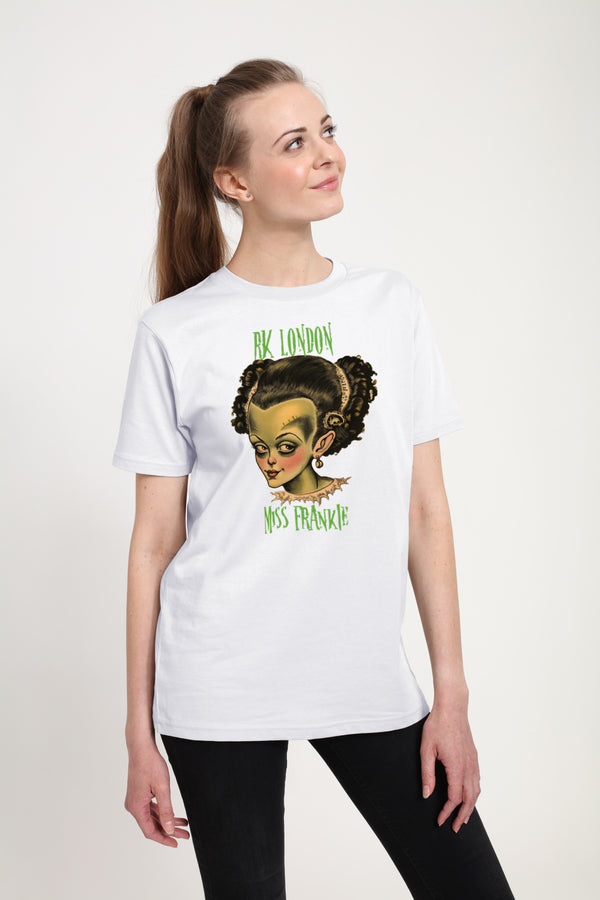 Paní Frankie Bílé Triko (RK London - Miss Frankie T-shirt)